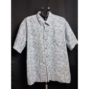 Orvis Men's XXL Short Sleeve Tropical Palm Leaf Print Button Down Shirt